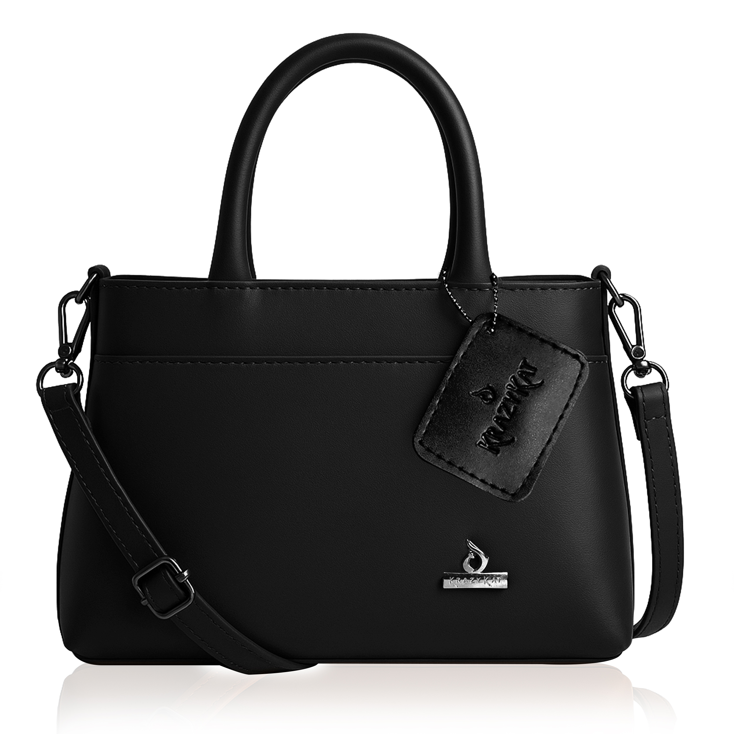 Classic Black Structured Handbag for Women
