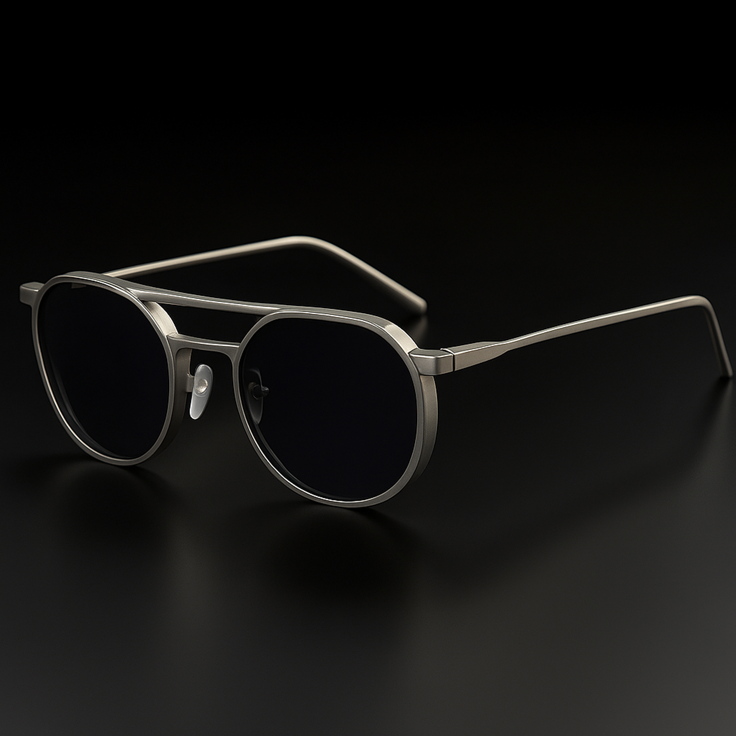 Silver Metal Square Aviator Sunglasses for Men &amp; Women