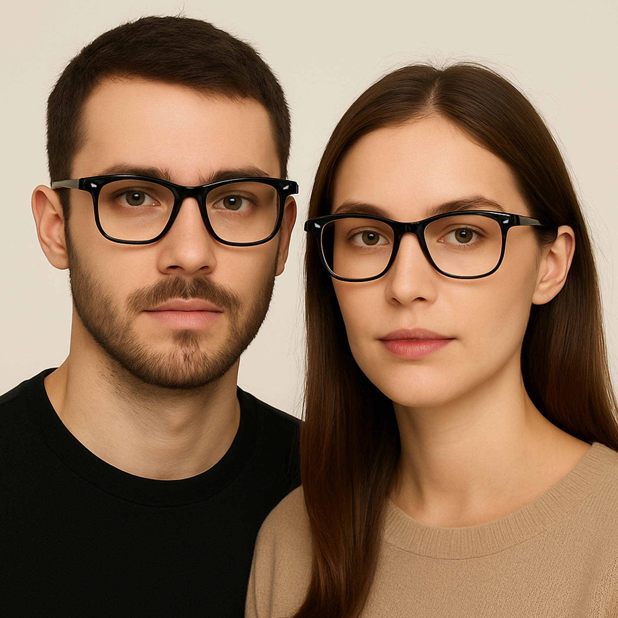 Blue Light Blocking Computer Glasses | Black Rectangular Anti-Glare Eyeglasses