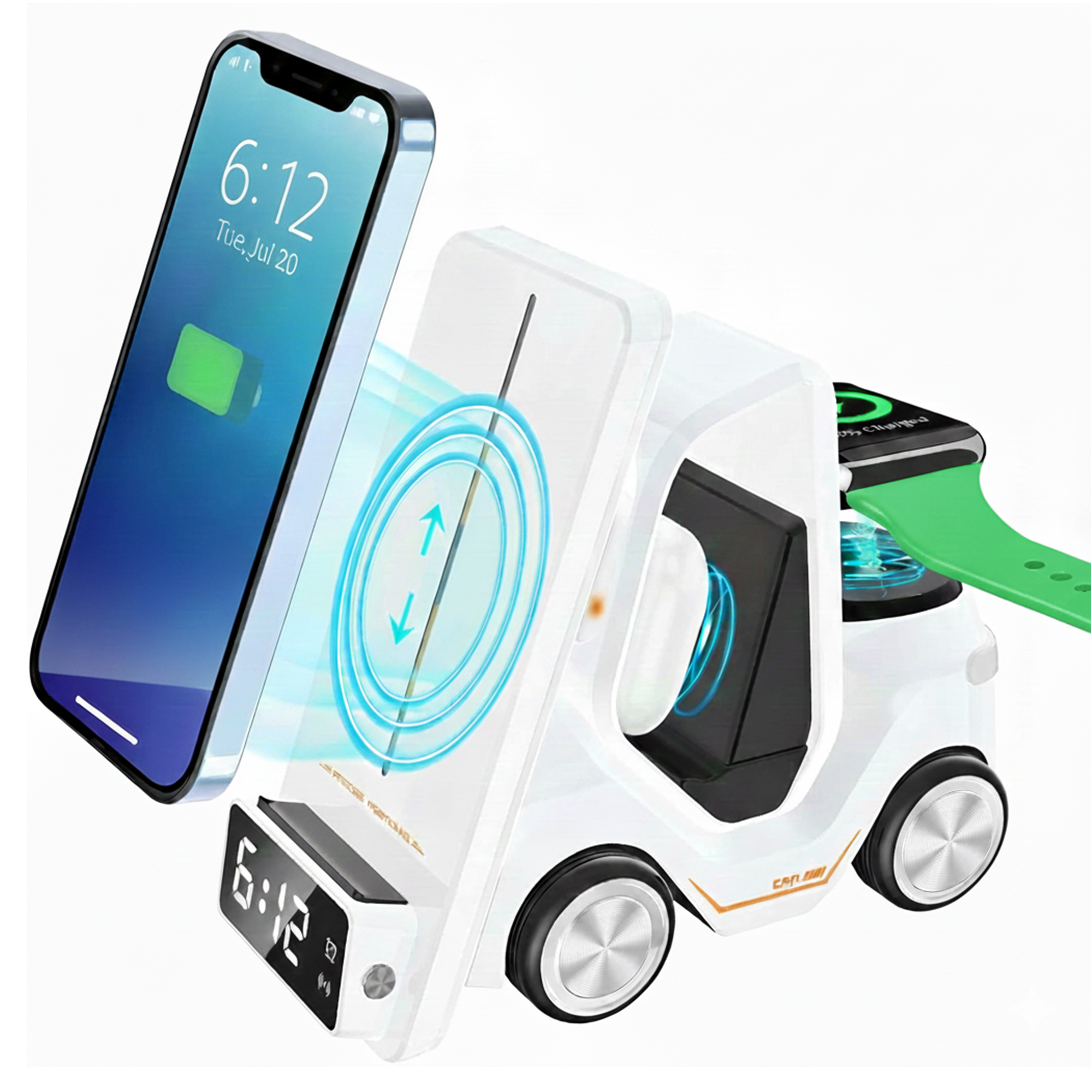 Smart Precision Car Desk Organizer &amp; Digital Clock